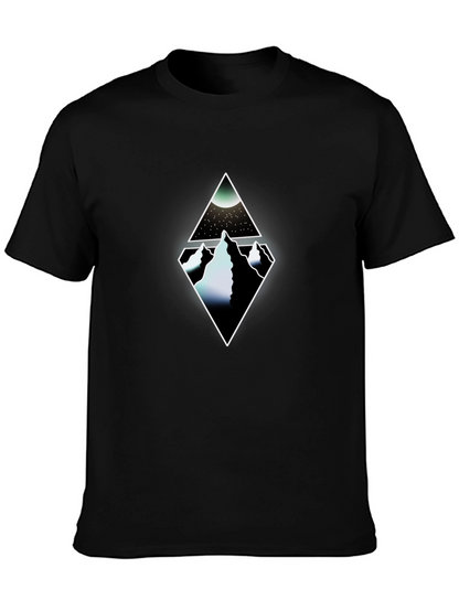 Diamond Mountain Graphic Tee - Mens Black T-Shirt