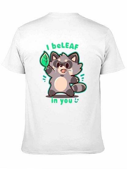 I beLEAF in You Raccoon Graphic T-Shirt