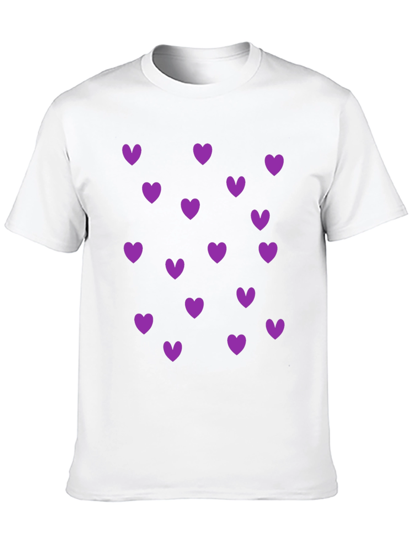Heart Print Crew Neck T-Shirt