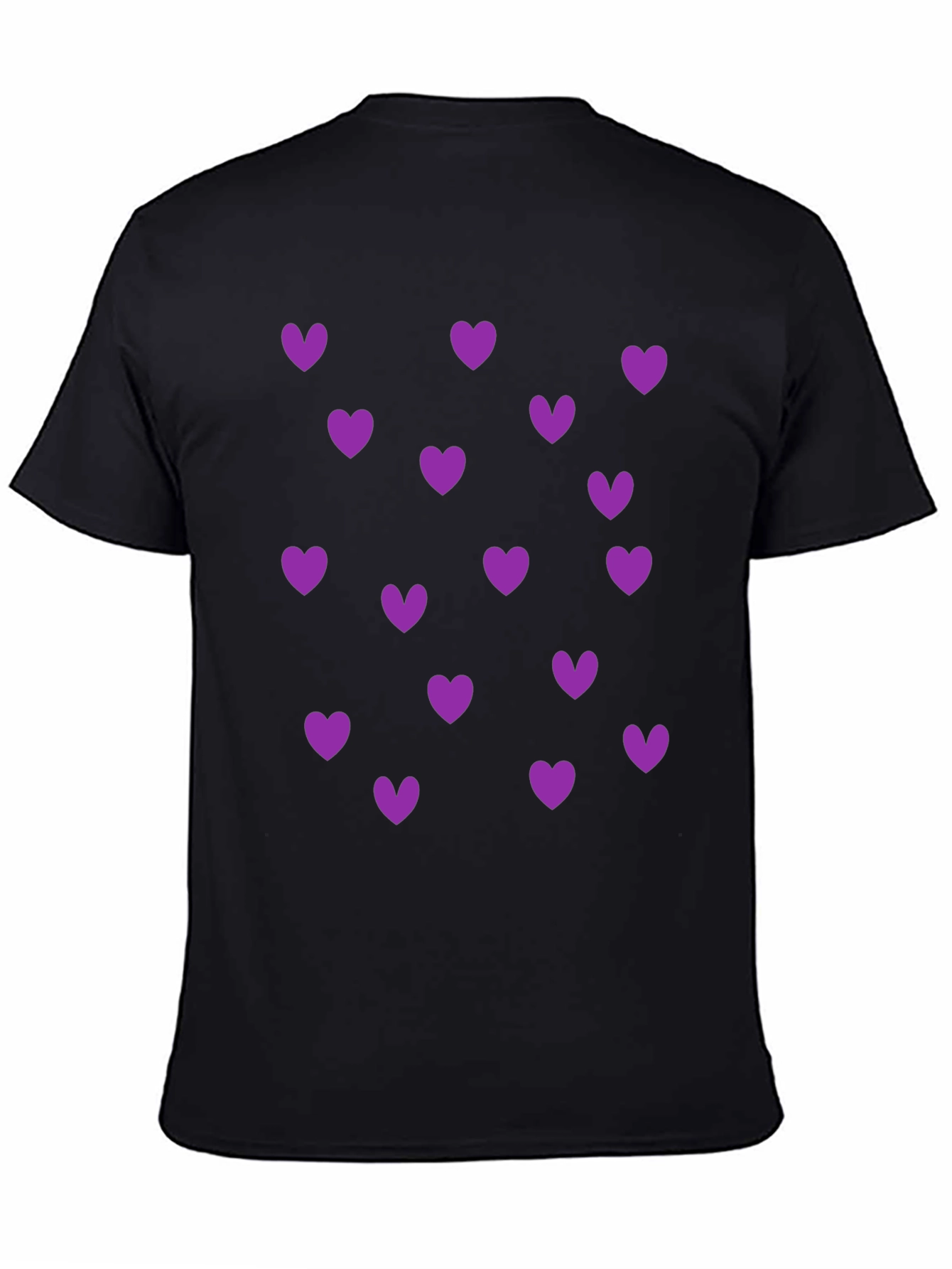 Heart Print Crew Neck T-Shirt