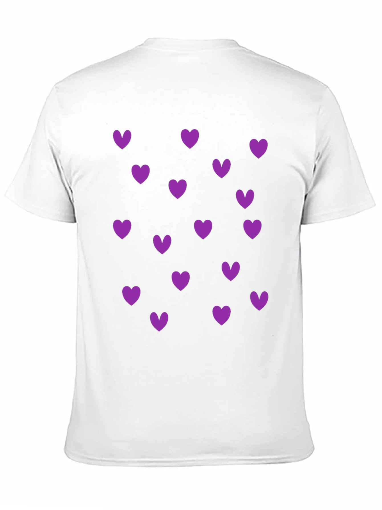 Heart Print Crew Neck T-Shirt