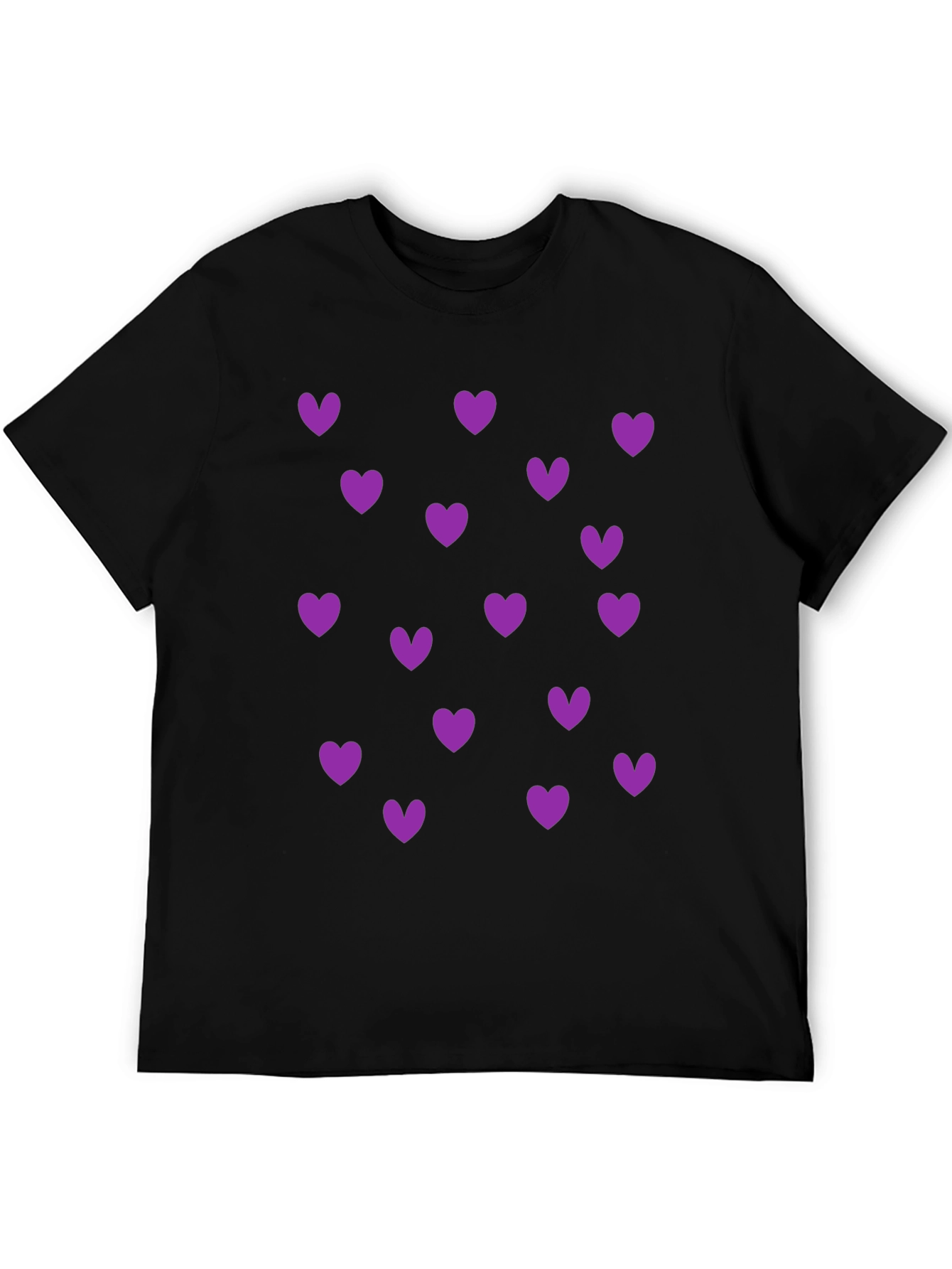 Heart Print Crew Neck T-Shirt