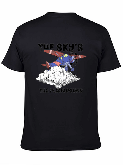Skys The Playground Airplane Graphic T-Shirt
