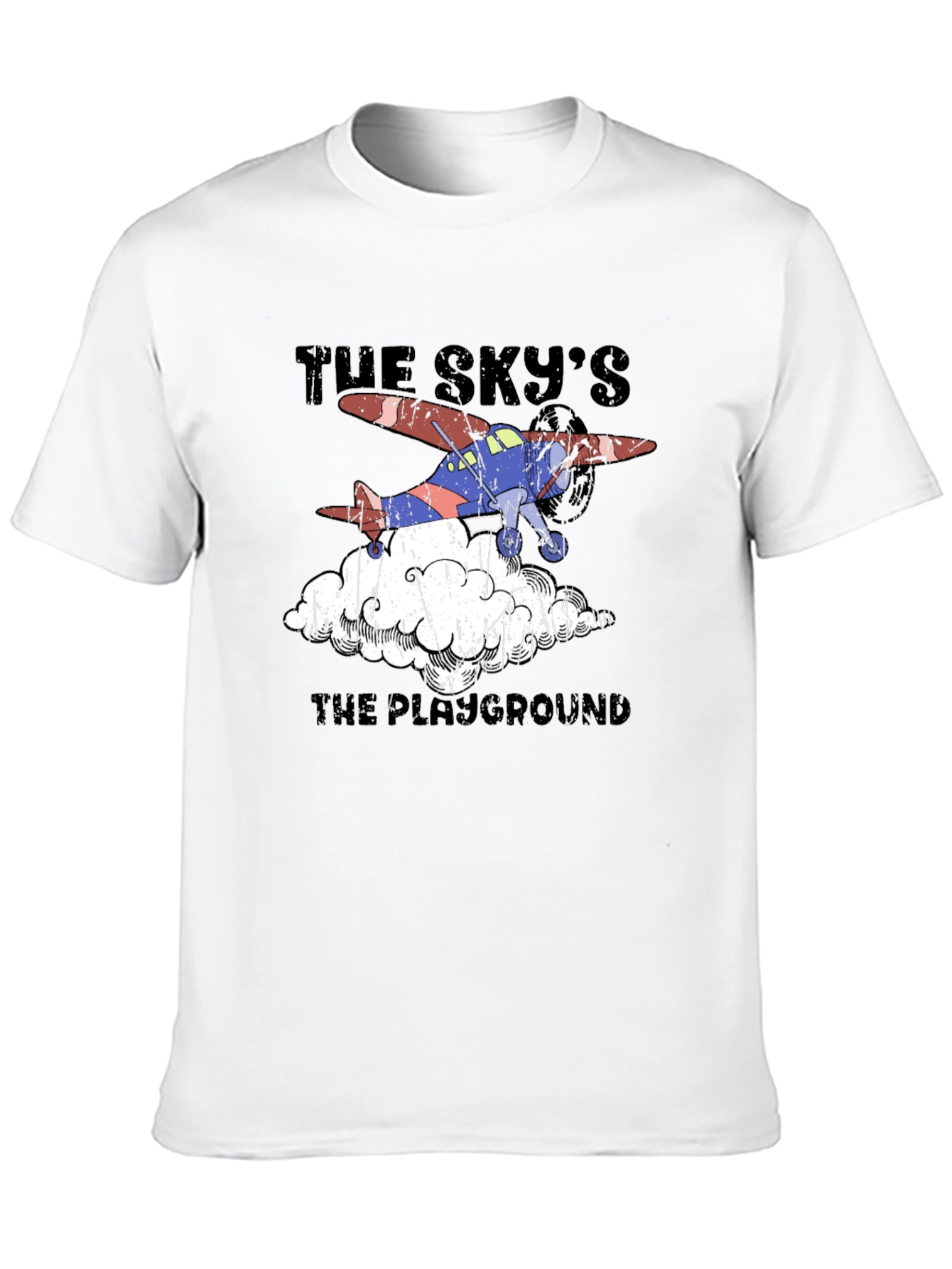 Skys The Playground Airplane Graphic T-Shirt