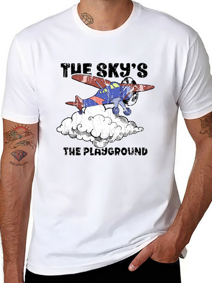 Skys The Playground Airplane Graphic T-Shirt