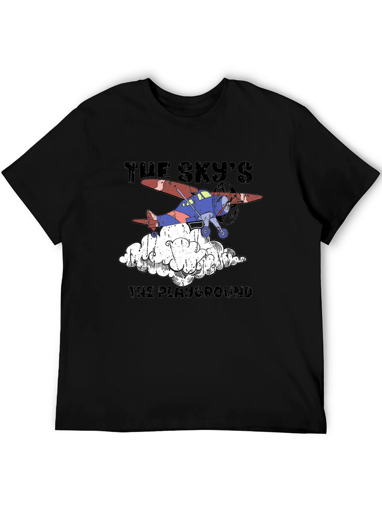 Skys The Playground Airplane Graphic T-Shirt