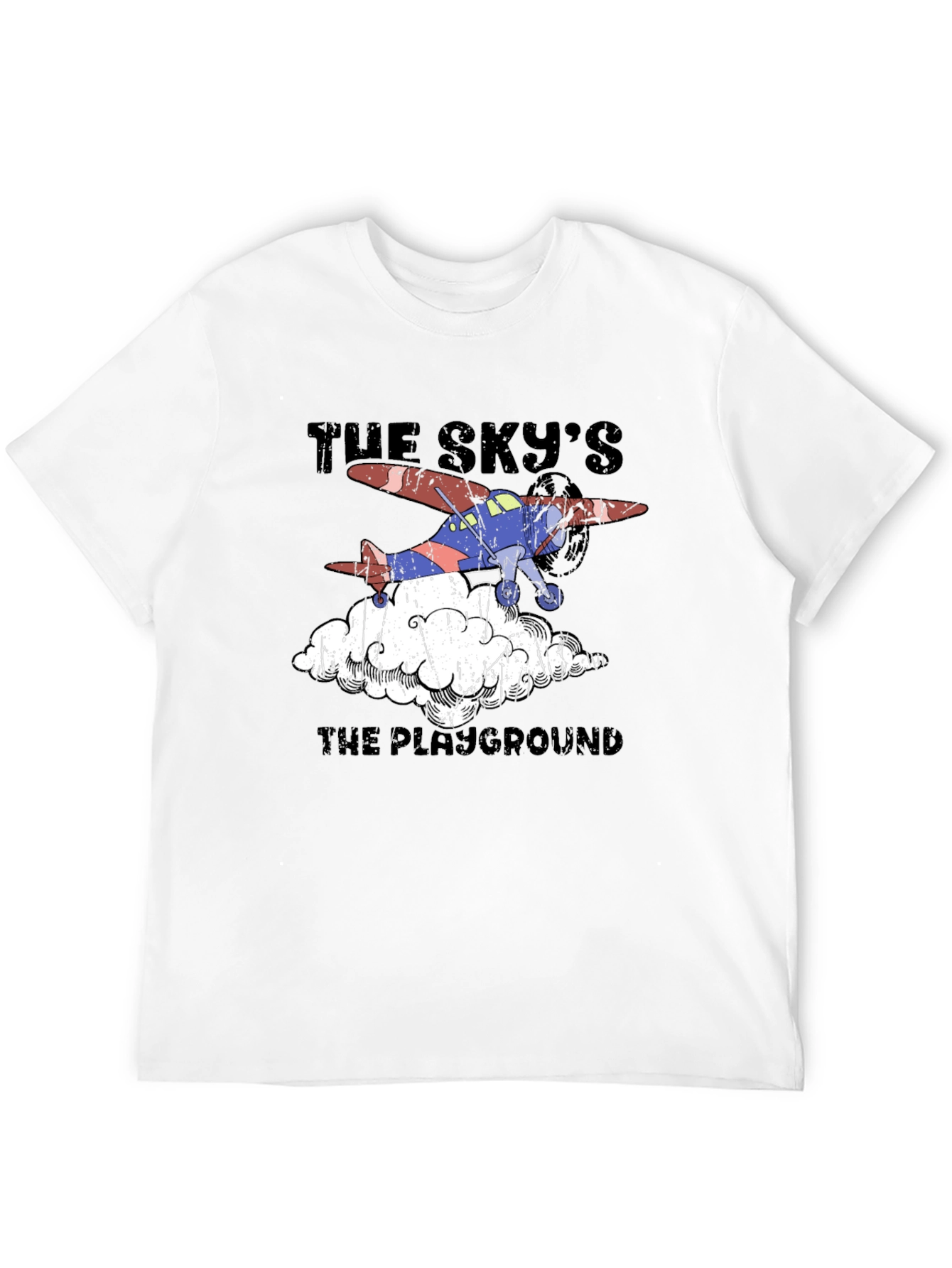 Skys The Playground Airplane Graphic T-Shirt