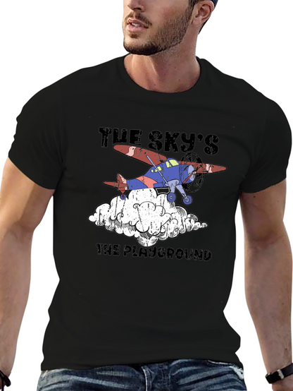 Skys The Playground Airplane Graphic T-Shirt