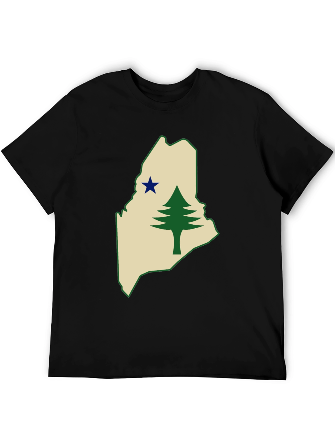 Maine State Flag T-Shirt - Pine Tree & Star