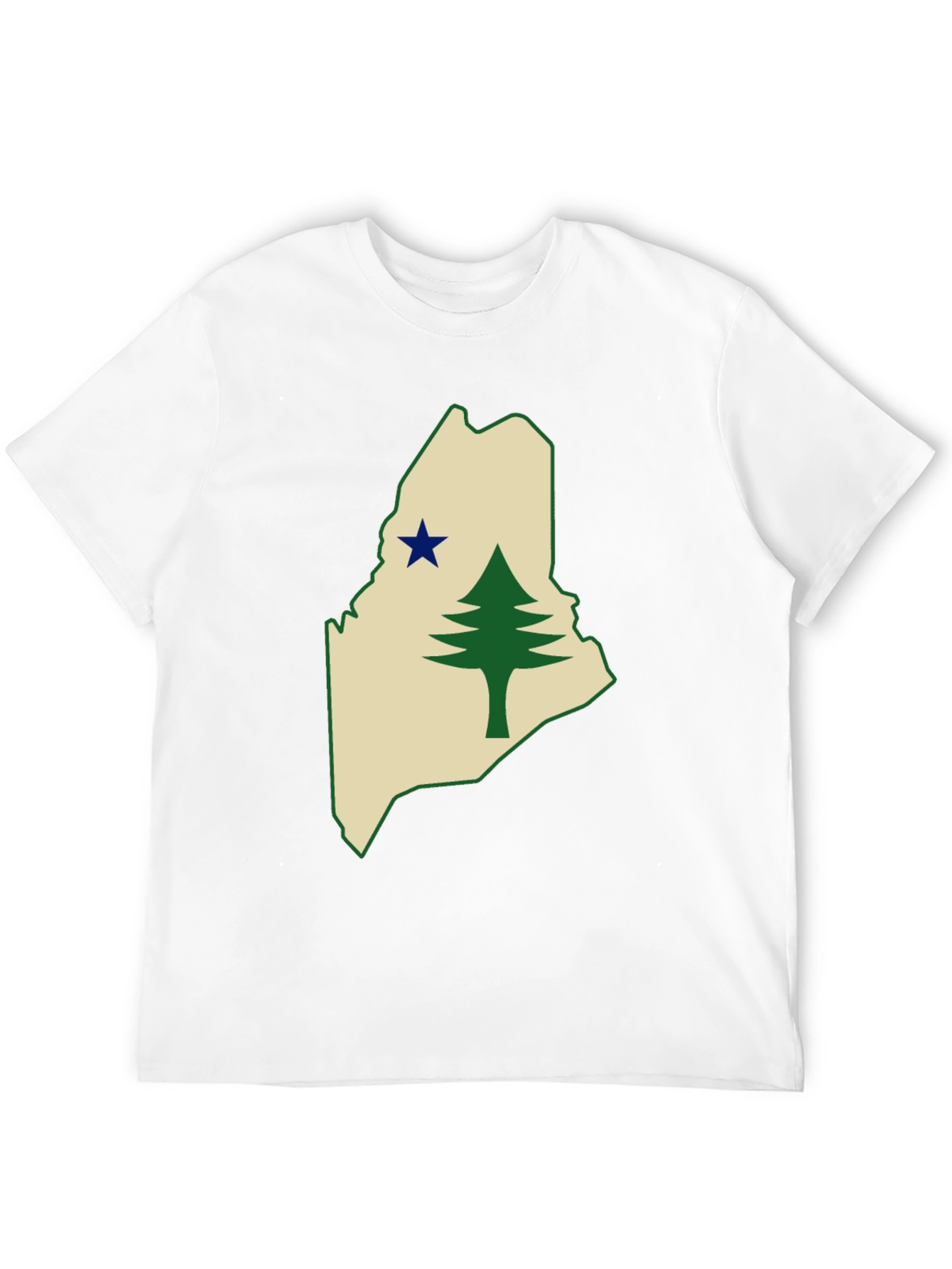 Maine State Flag T-Shirt - Pine Tree & Star