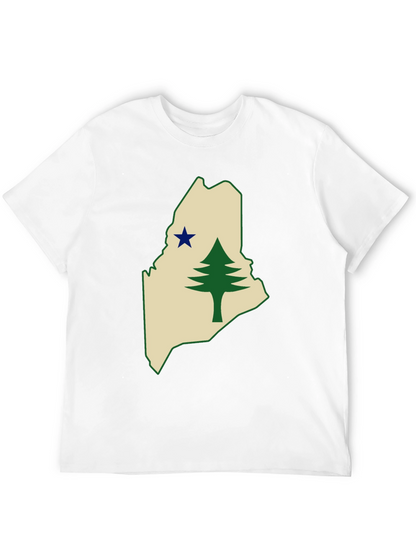 Maine State Flag T-Shirt - Pine Tree & Star