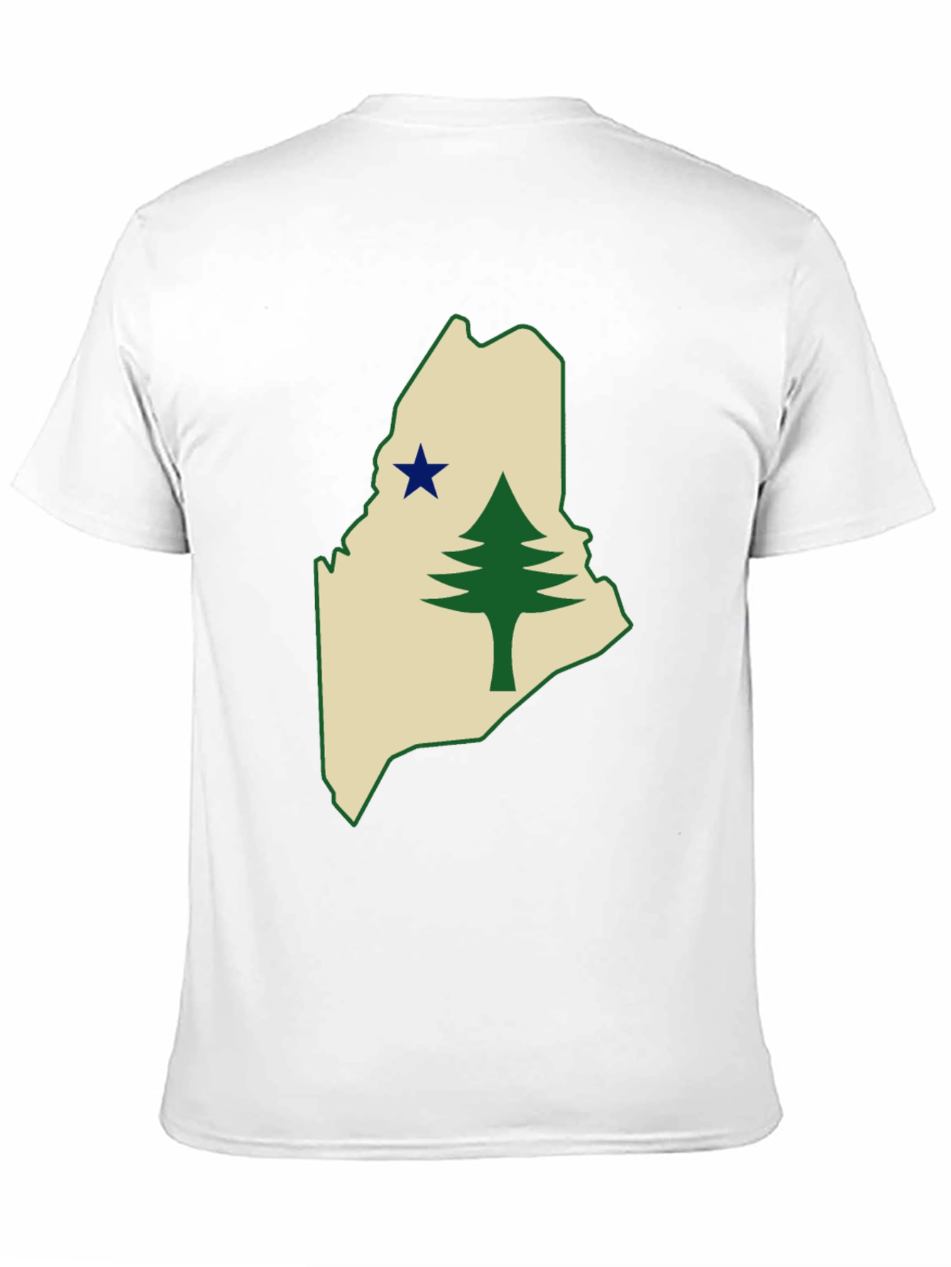 Maine State Flag T-Shirt - Pine Tree & Star