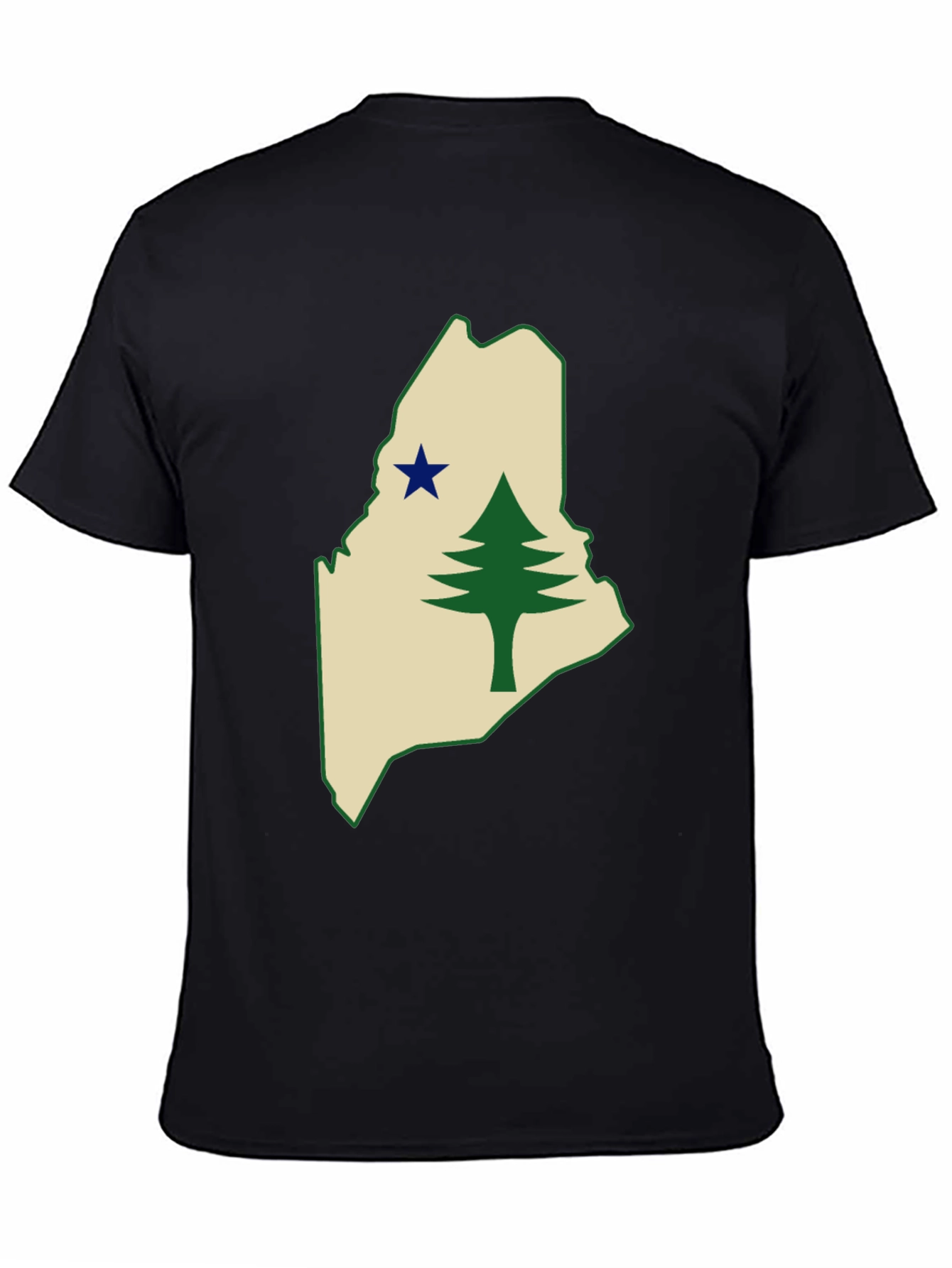 Maine State Flag T-Shirt - Pine Tree & Star