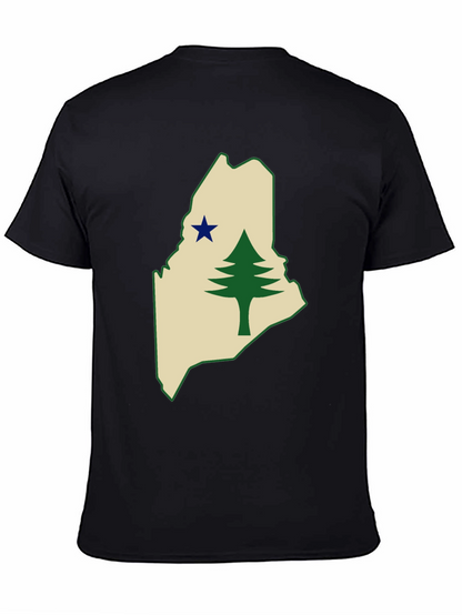 Maine State Flag T-Shirt - Pine Tree & Star