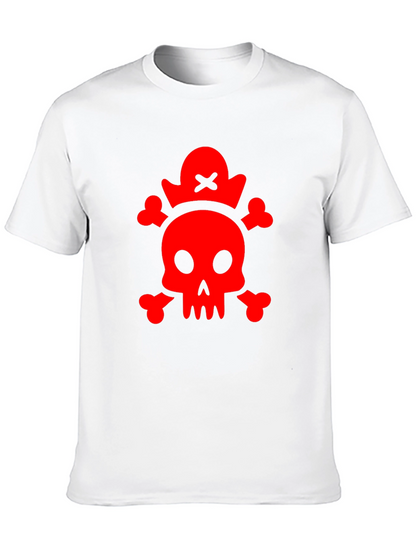 Red Skull & Crossbones Black T-Shirt