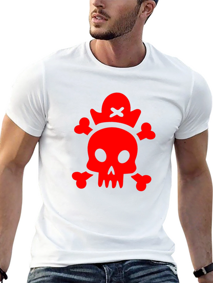 Red Skull & Crossbones Black T-Shirt