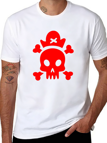 Red Skull & Crossbones Black T-Shirt