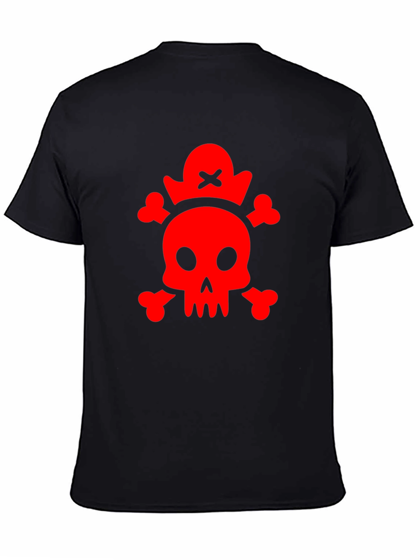 Red Skull & Crossbones Black T-Shirt