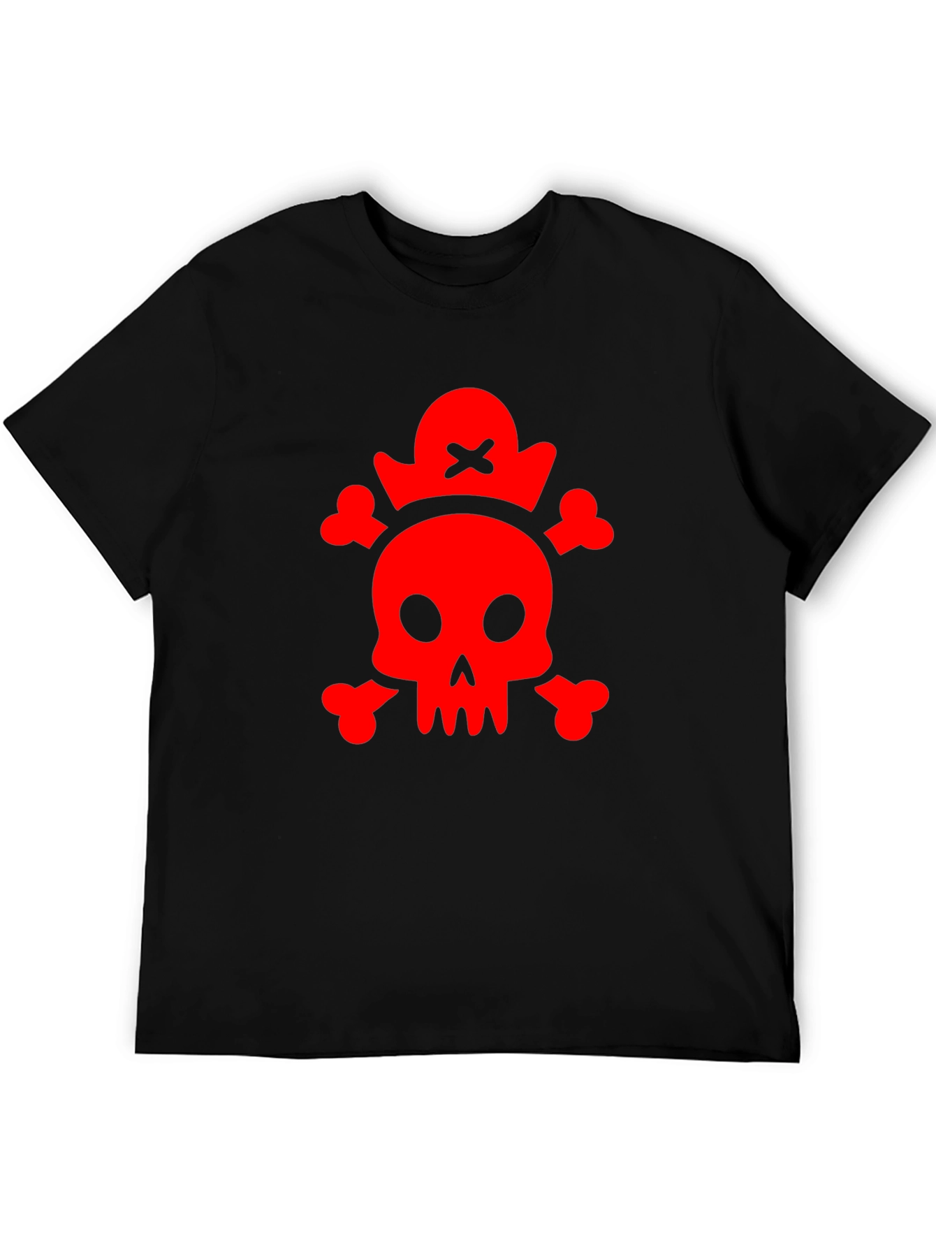 Red Skull & Crossbones Black T-Shirt