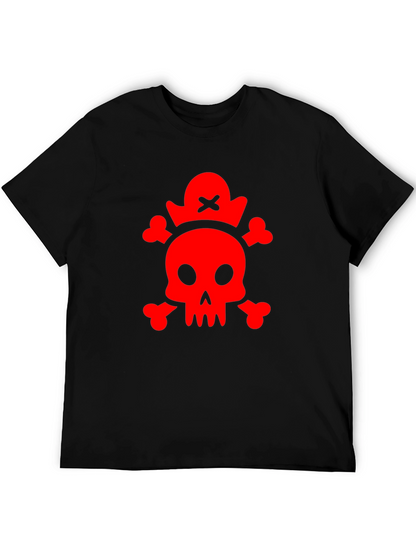Red Skull & Crossbones Black T-Shirt