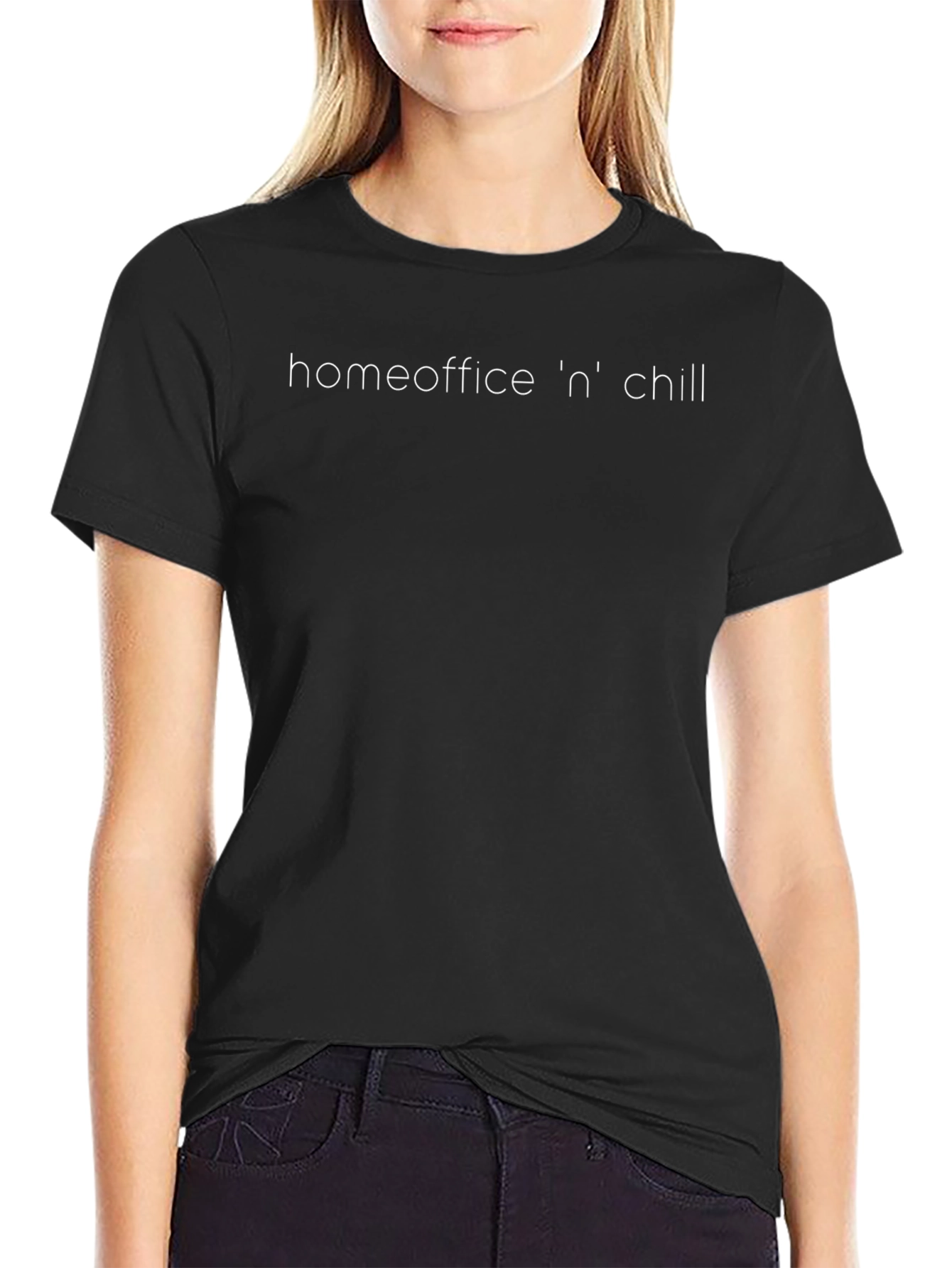 Homeoffice n Chill T-Shirt - Black Casual Tee