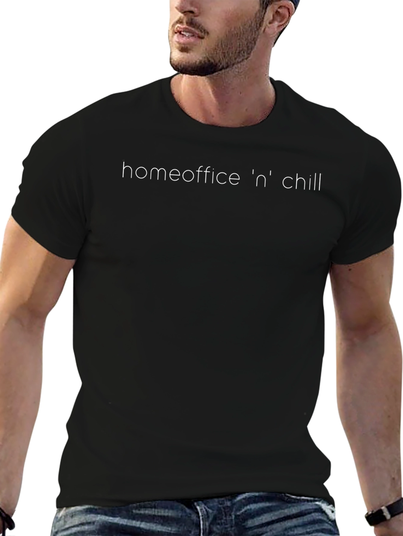 Homeoffice n Chill T-Shirt - Black Casual Tee