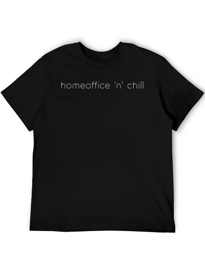 Homeoffice n Chill T-Shirt - Black Casual Tee