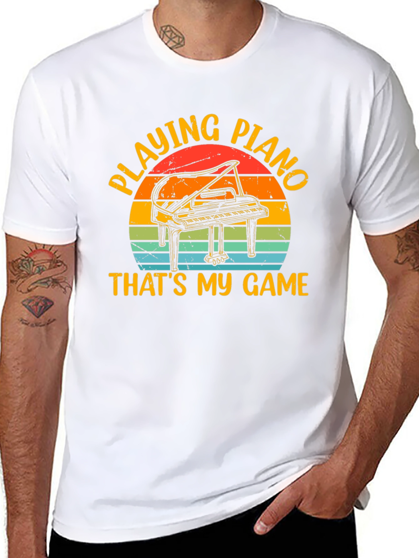 Piano Player T-Shirt - Thats My Game Retro Style