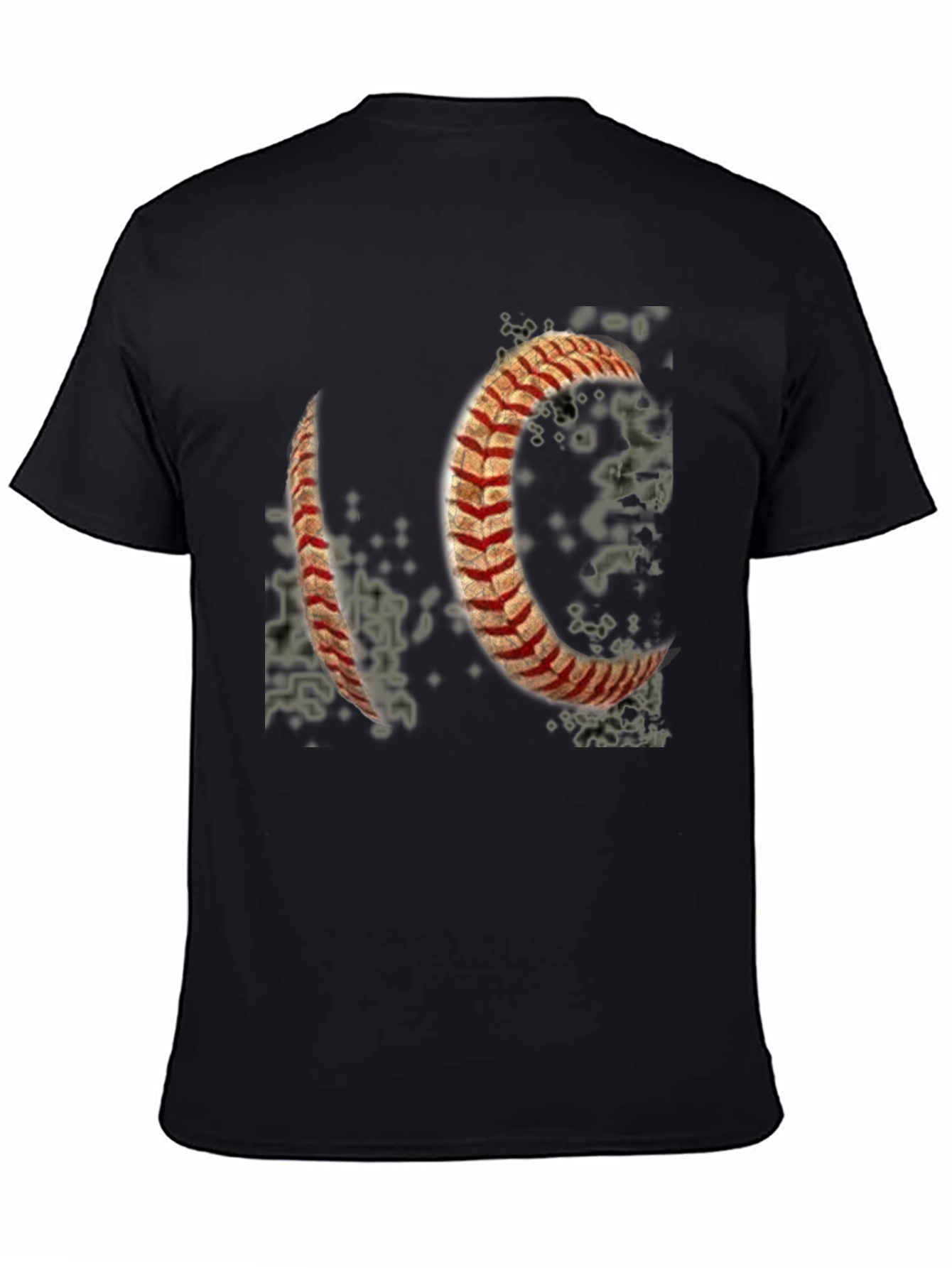 Baseball Stitch Graphic T-Shirt - Black