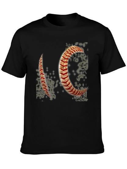 Baseball Stitch Graphic T-Shirt - Black
