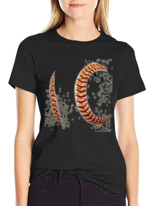 Baseball Stitch Graphic T-Shirt - Black