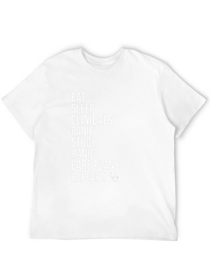 Eat Sleep Clinicals Repeat Black T-Shirt