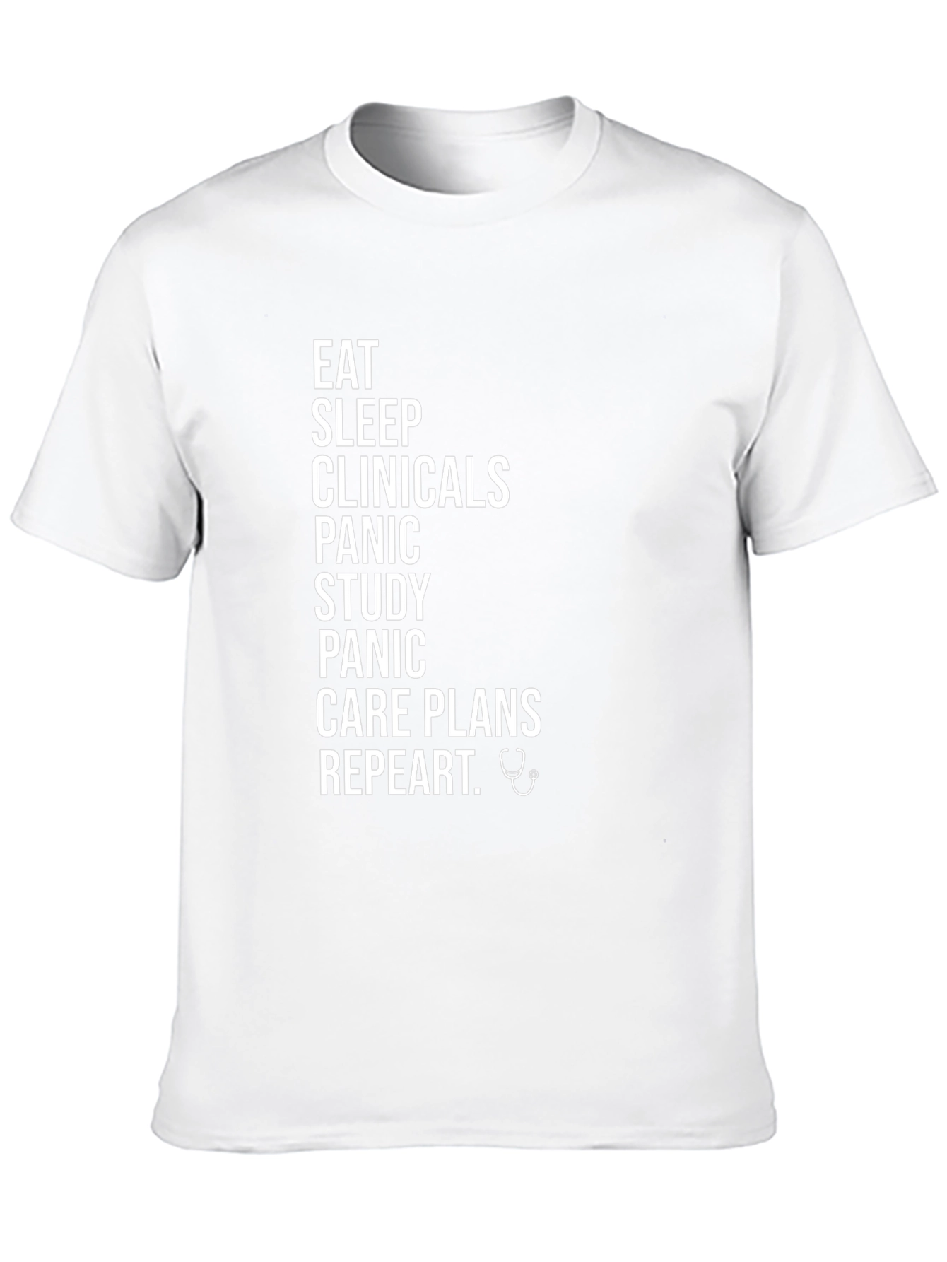 Eat Sleep Clinicals Repeat Black T-Shirt