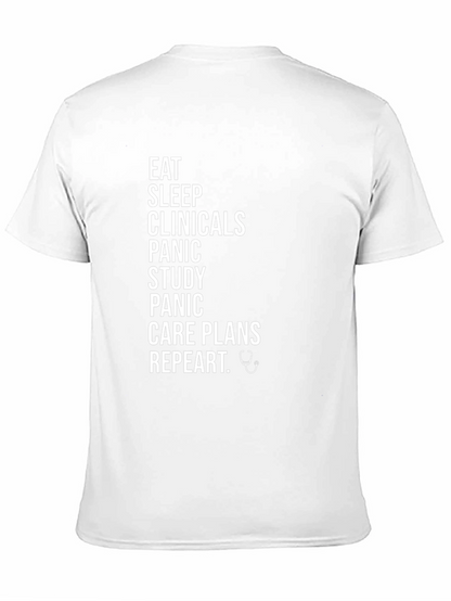 Eat Sleep Clinicals Repeat Black T-Shirt