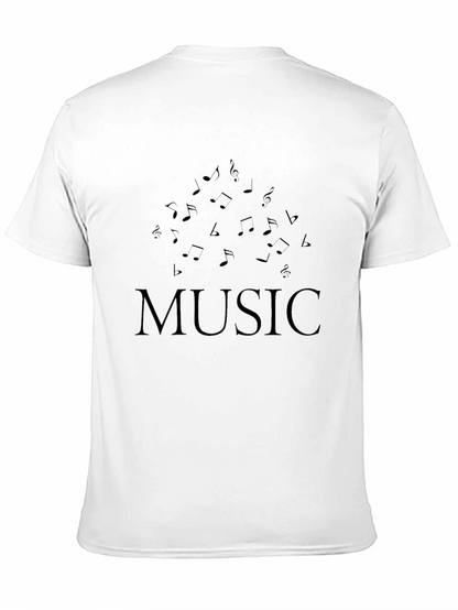 Music Notes Black T-Shirt