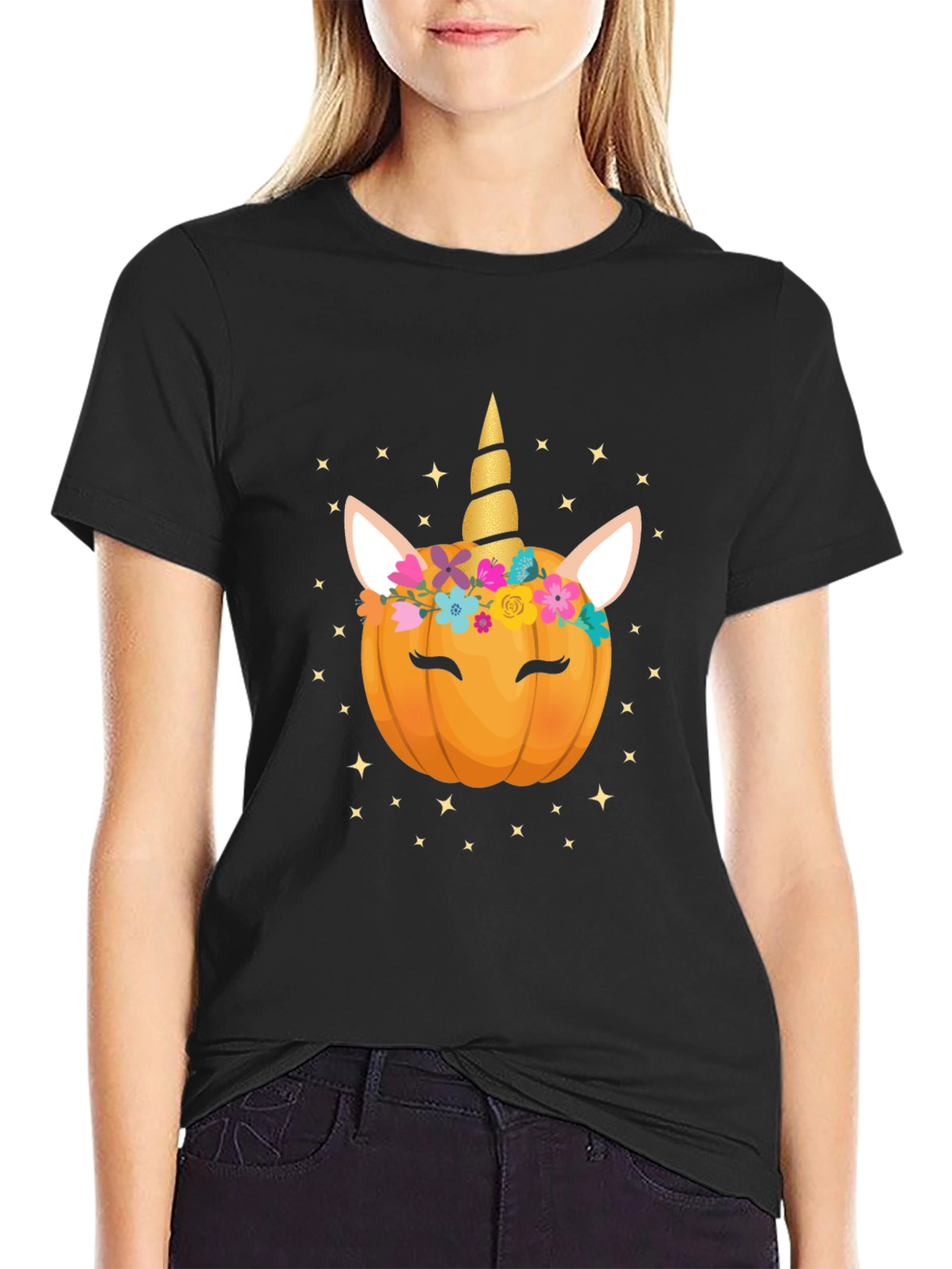 Unicorn Pumpkin Halloween T-Shirt