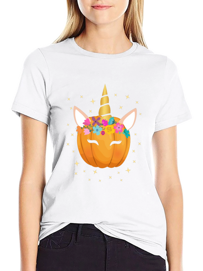 Unicorn Pumpkin Halloween T-Shirt