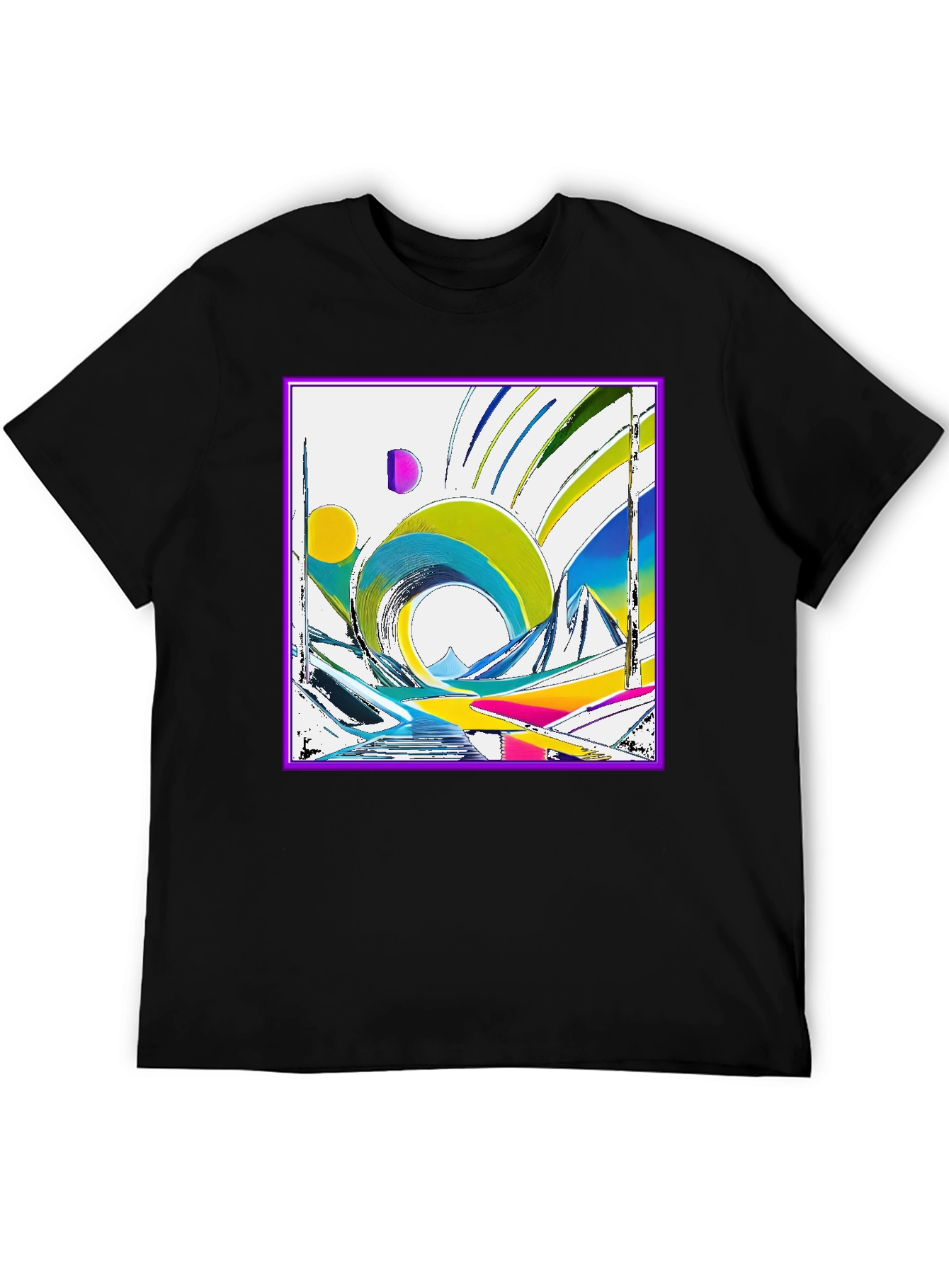 Abstract Geometric Art T-Shirt - Modern Design