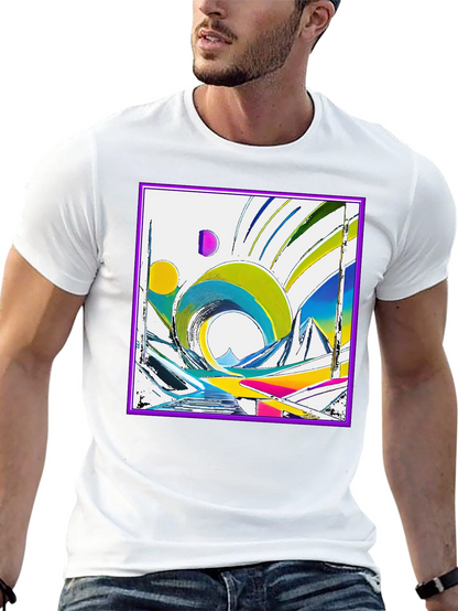 Abstract Geometric Art T-Shirt - Modern Design