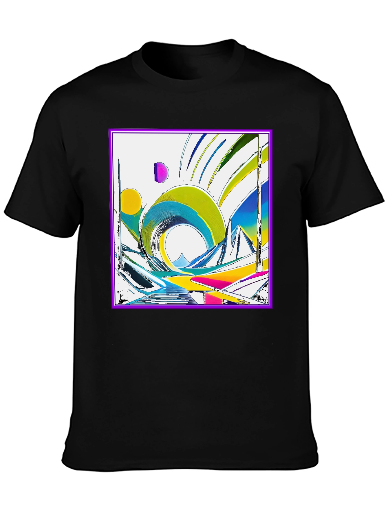Abstract Geometric Art T-Shirt - Modern Design