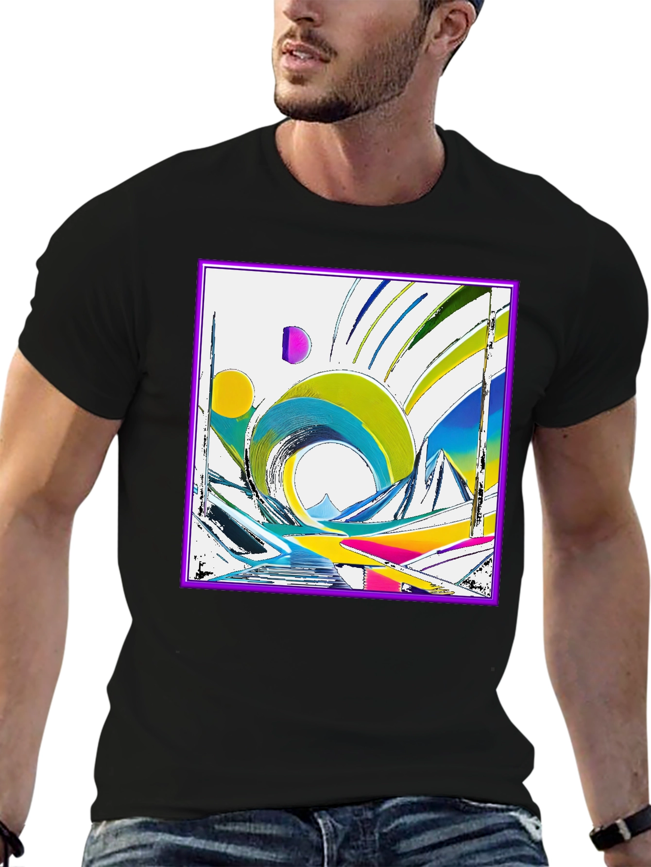 Abstract Geometric Art T-Shirt - Modern Design