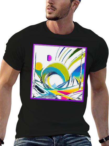 Abstract Geometric Art T-Shirt - Modern Design