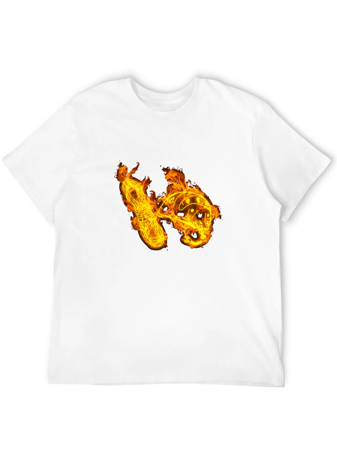 Fiery Climbing Gear Graphic Tee - Black Cotton Shirt