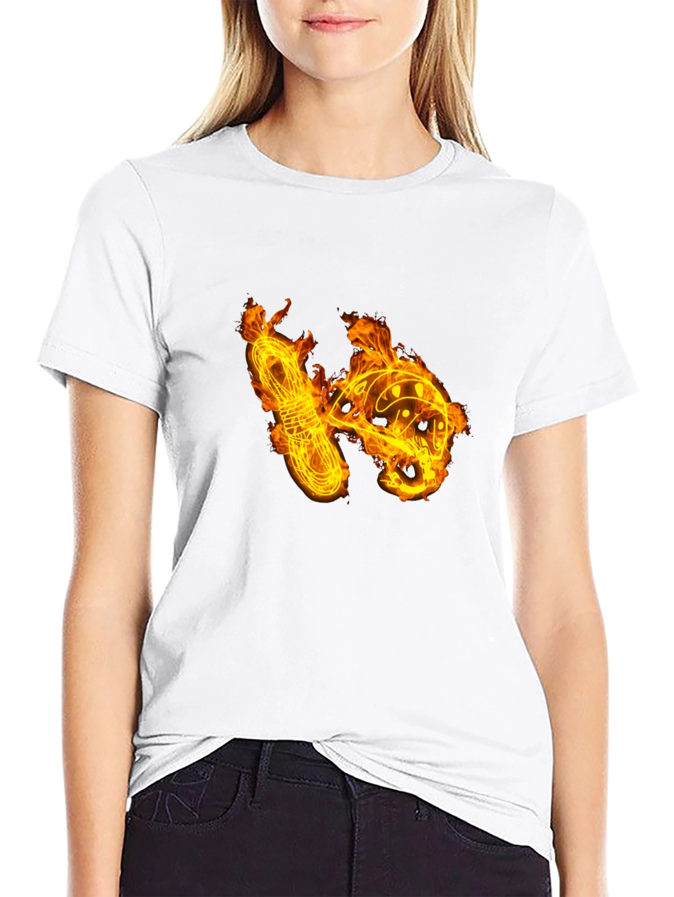 Fiery Climbing Gear Graphic Tee - Black Cotton Shirt