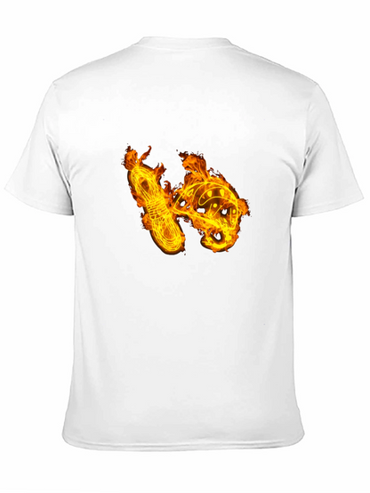 Fiery Climbing Gear Graphic Tee - Black Cotton Shirt