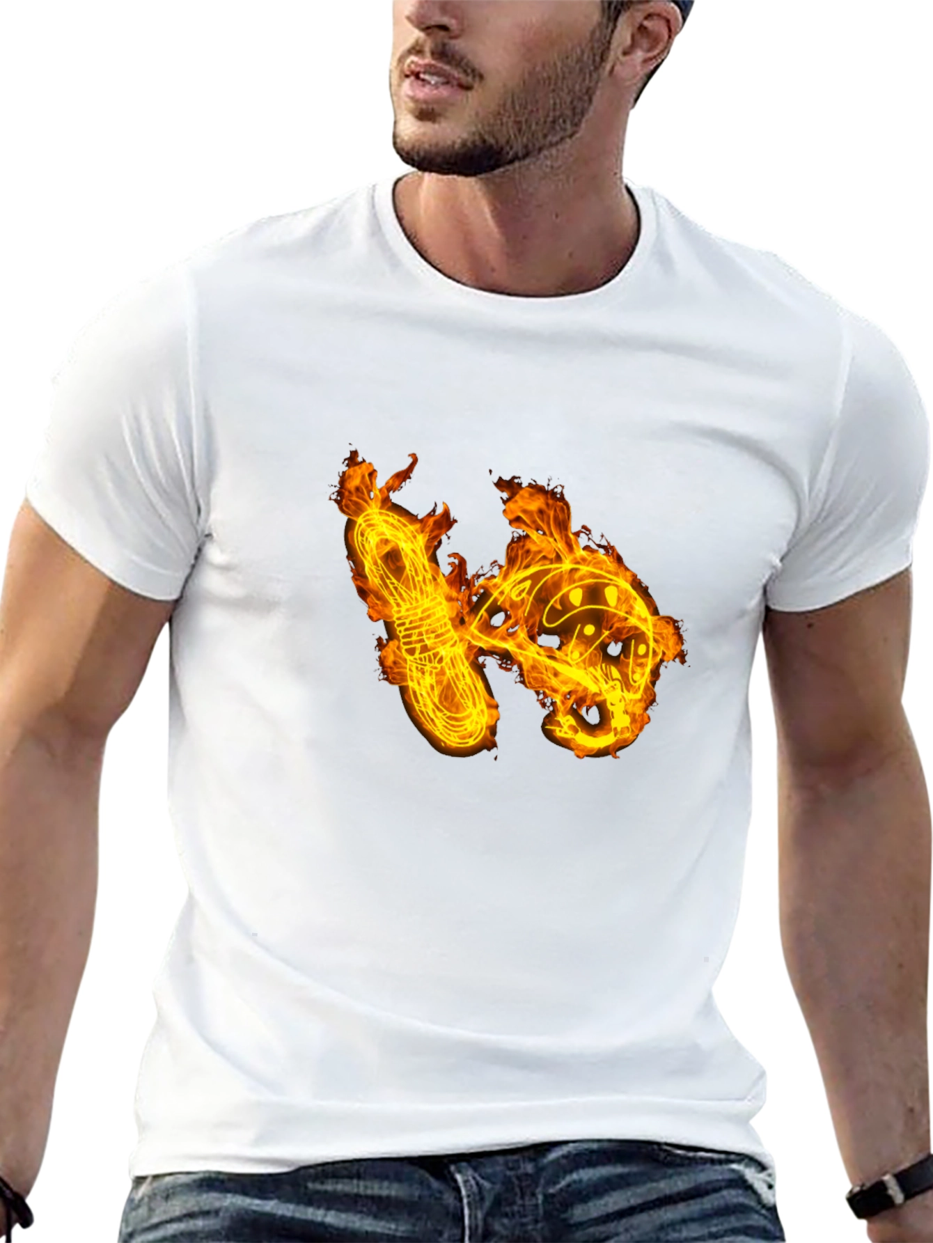 Fiery Climbing Gear Graphic Tee - Black Cotton Shirt