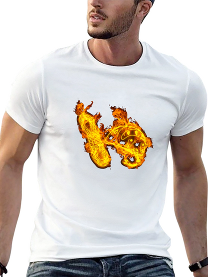 Fiery Climbing Gear Graphic Tee - Black Cotton Shirt