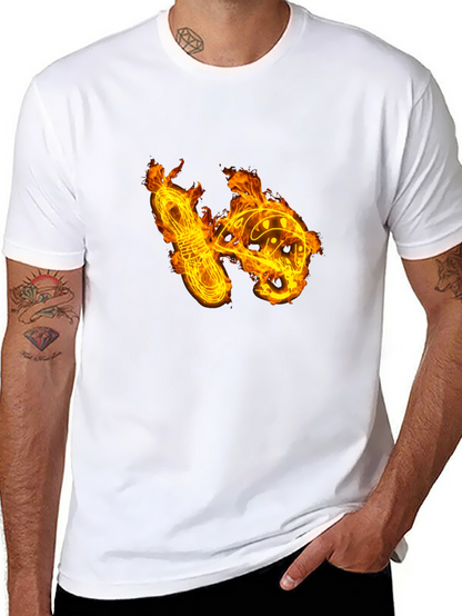 Fiery Climbing Gear Graphic Tee - Black Cotton Shirt