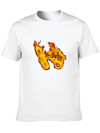 Fiery Climbing Gear Graphic Tee - Black Cotton Shirt