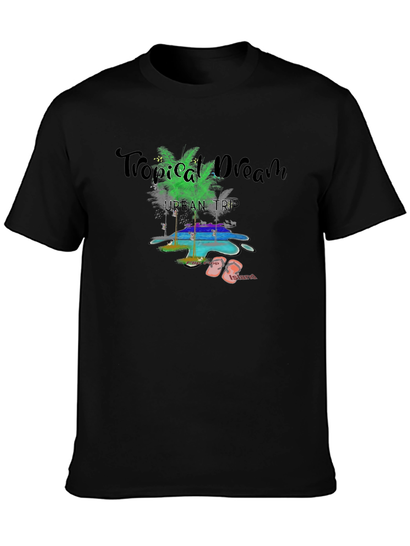 Tropical Dream Black T-Shirt